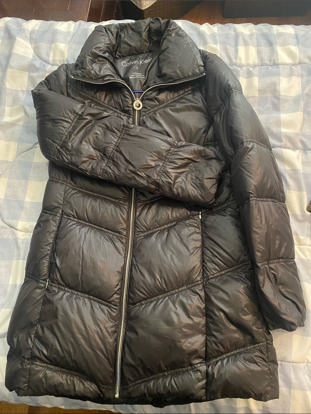 Calvin Klein Black Quilted Long Puffer Jacket
